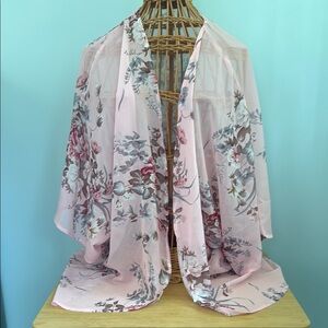 Floral Pink Kimono Wrap
